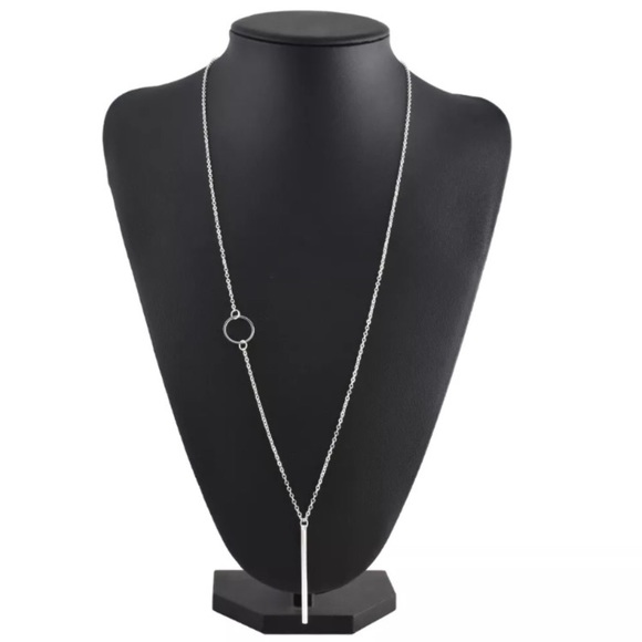 Jewelry - 5 for $15 Silver Circle & Bar Necklace